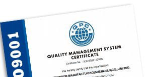 WE ARE CERTIFIED ISO